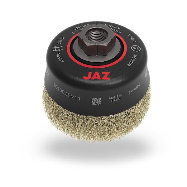 Jaz Crimped Wire Cup Brush, 4" Crimped Wire Cup Brush, Wire.020" 64000 - main